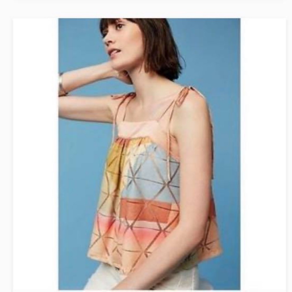 Anthropologie “Akemi + Kin” Abstract Geo Blouse